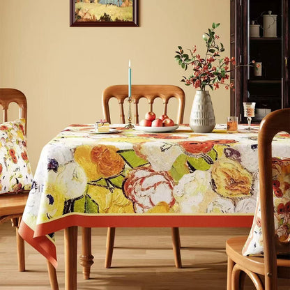 Wasserfeste Tischdecke mit Ölgemälde-Blumenmuster - Mehrfarbig - Quadrat - 140cm × 140cm - image 0