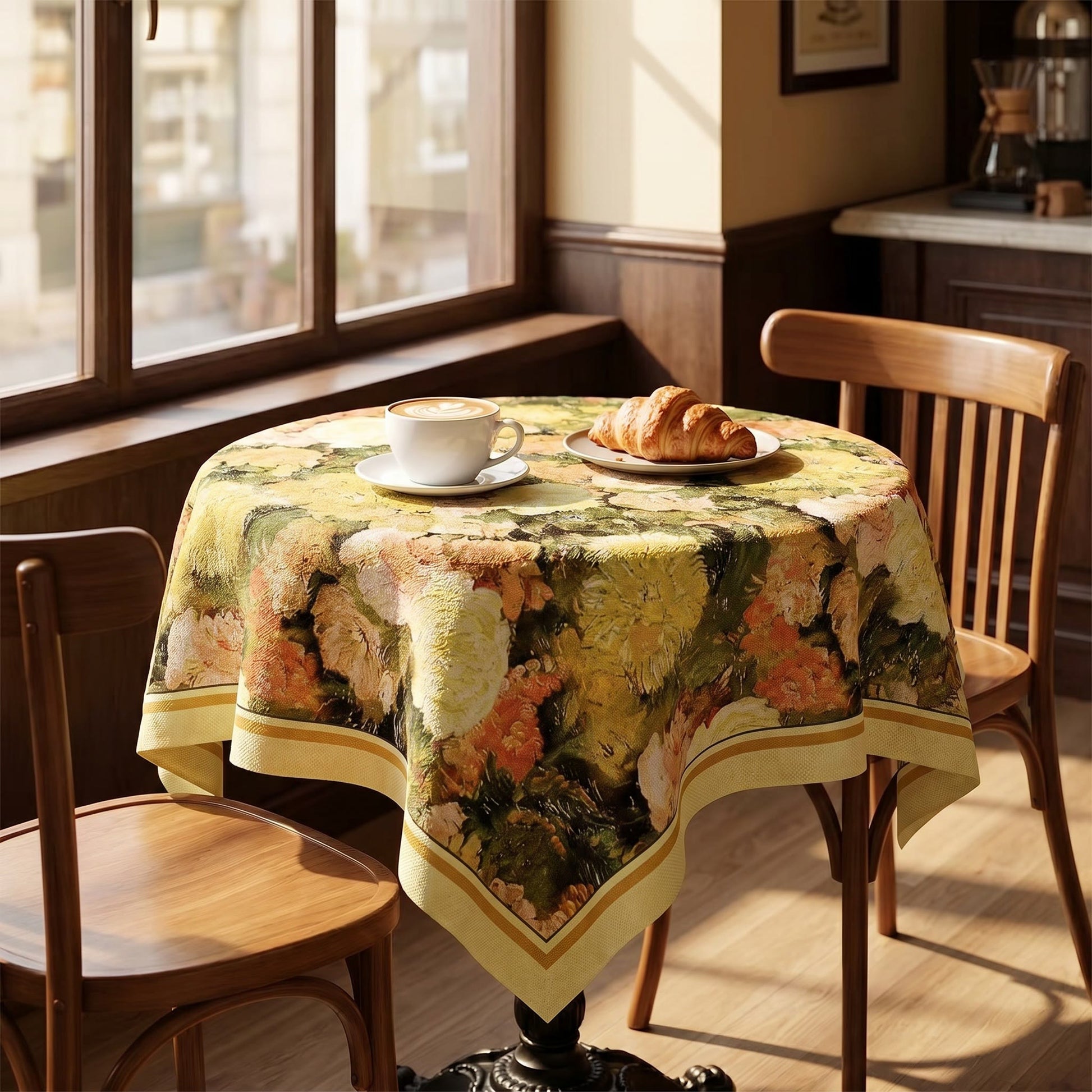 Elegante Tischdecke mit malerischem Blumenmuster - image 2