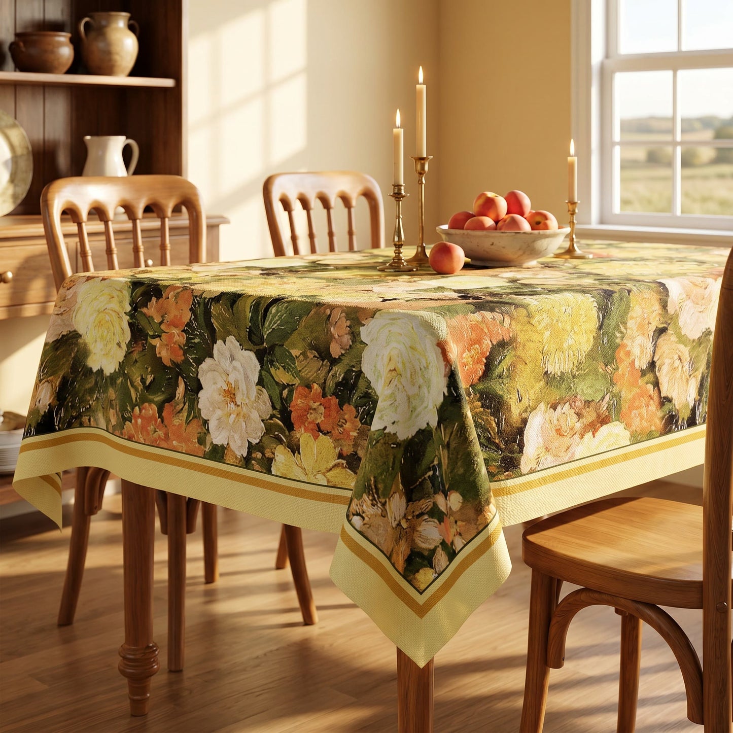 Elegante Tischdecke mit malerischem Blumenmuster - image 1