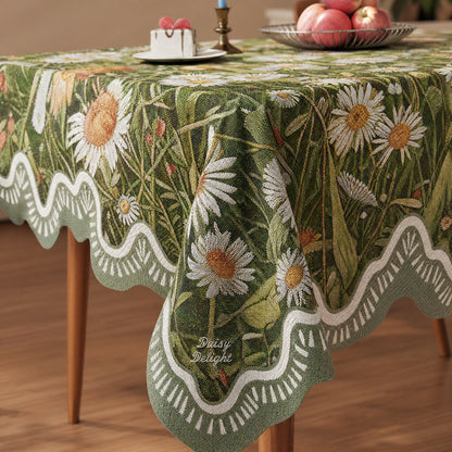 Tischdecke mit Waldblumen- und Gänseblümchenmuster - image 3