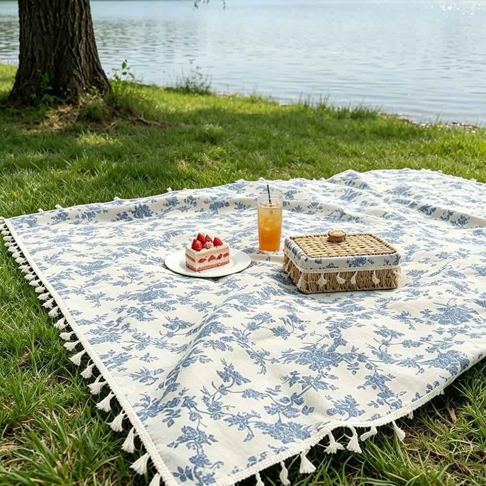 Picknickdecke mit Blumenmuster - image 4