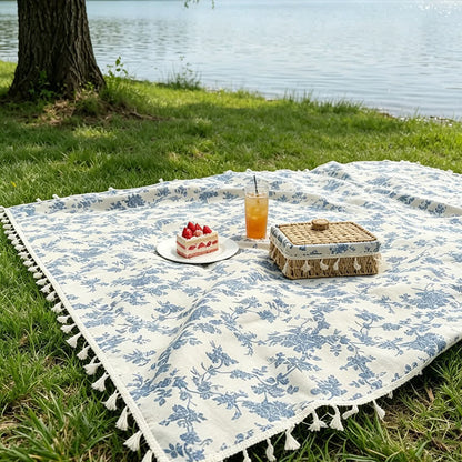 Picknickdecke mit Blumenmuster - image 3