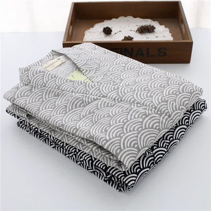 Unisex Seigaiha Baumwollkimono Loungewear Set - image 2