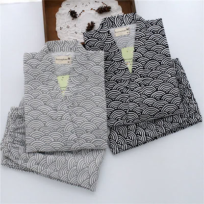 Unisex Seigaiha Baumwollkimono Loungewear Set - image 1
