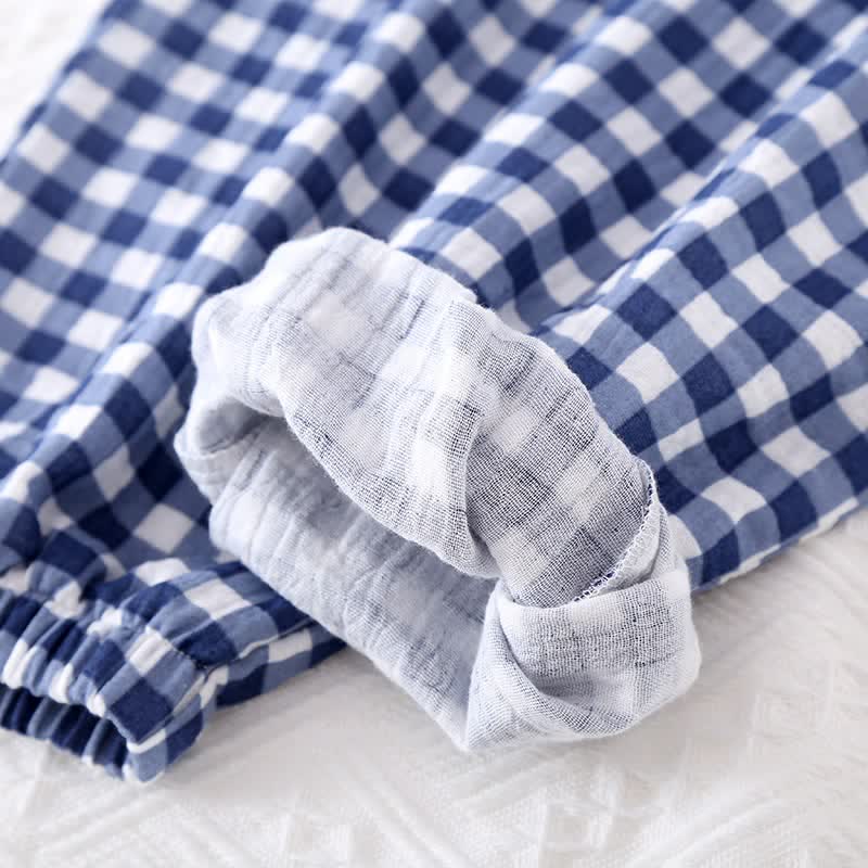 Loungewear-Set mit gemischtem Vichy-Karo-Muster - image 5