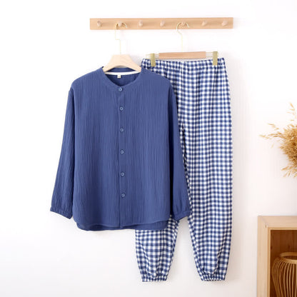 Loungewear-Set mit gemischtem Vichy-Karo-Muster - image 2
