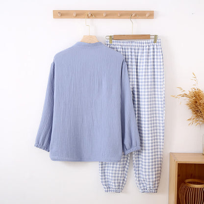 Loungewear-Set mit gemischtem Vichy-Karo-Muster - image 9