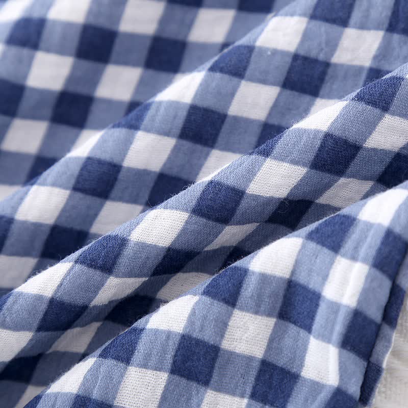 Loungewear-Set mit gemischtem Vichy-Karo-Muster - image 6