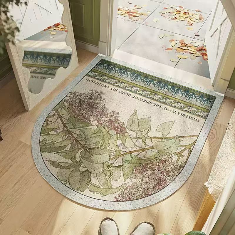 Mehrzweckteppich mit Fliederblumenmuster - 120cm × 140cm - image 0