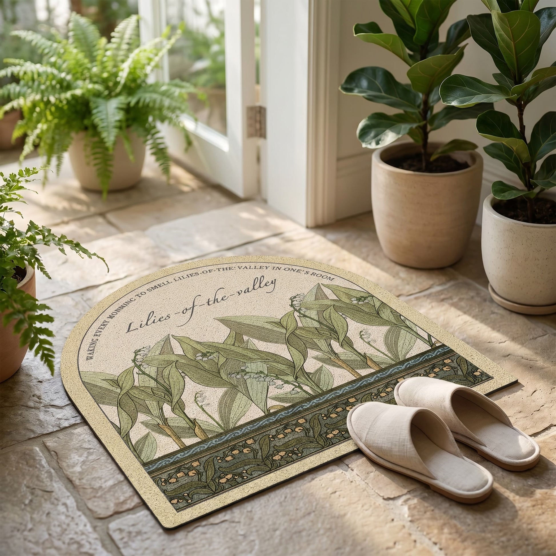 Vintage Maiglöckchen-Teppich - 120cm × 140cm - image 0