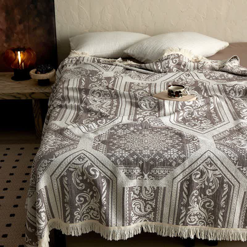 Baumwolldecke mit Damast-Paisley-Muster - image 4