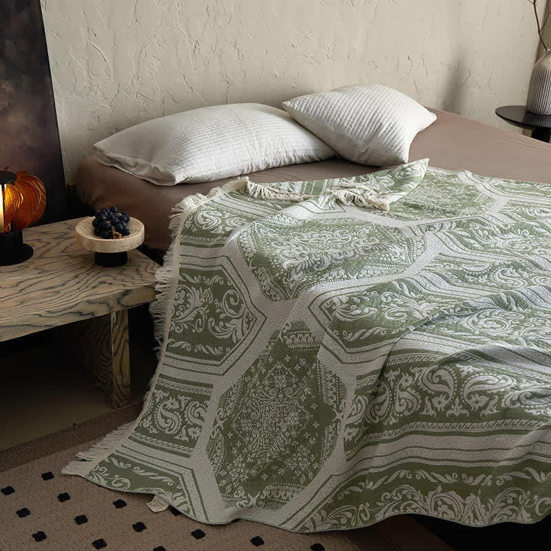 Baumwolldecke mit Damast-Paisley-Muster - image 15