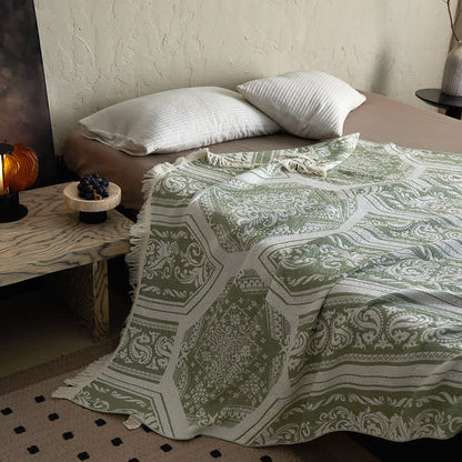 Baumwolldecke mit Damast-Paisley-Muster - image 15