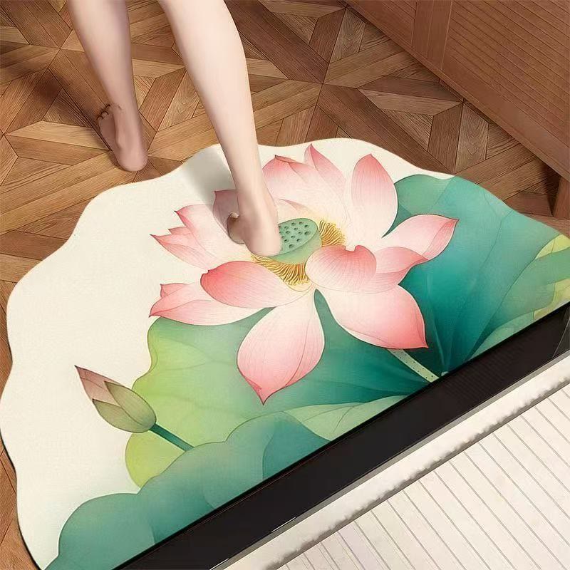 Orientalischer Lotusblumen-Badezimmerteppich - 31" × 39" - image 0