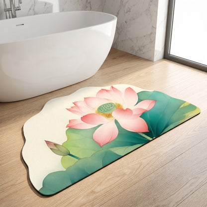 Orientalischer Lotusblumen-Badezimmerteppich - image 3