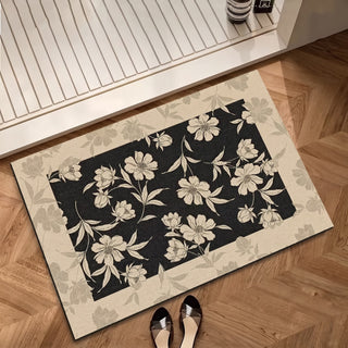 Vintage Badezimmerteppich mit Pfingstrosenmuster und Kieselgur - 31" × 120cm - image 0