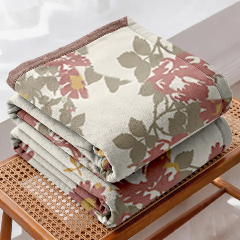 Vintage-Steppdecke aus Baumwollgaze mit Rosenmuster - image 3