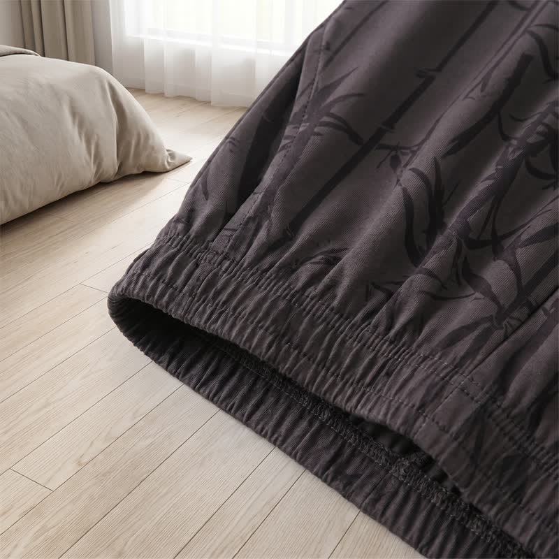Loungewear-Set aus 100 % Baumwolle mit dunklen Bambusknöpfen - image 6