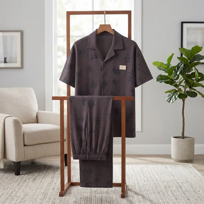 Loungewear-Set aus 100 % Baumwolle mit Kaninchen- und Pflanzenmuster - image 1