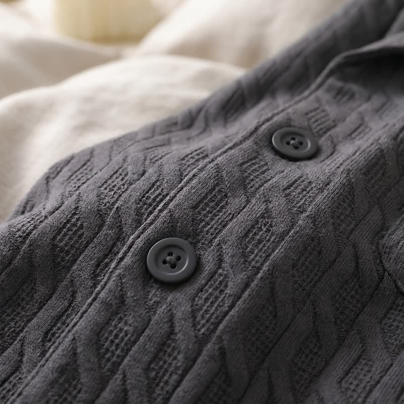 Loungewear-Set aus Baumwolle mit geometrischem Kettenmuster - image 5