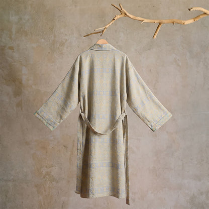 Kimono-Bademantel aus Baumwolle mit ethnischem geometrischem Muster - image 13