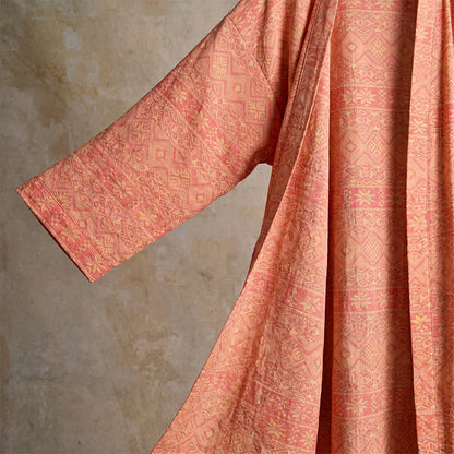 Kimono-Bademantel aus Baumwolle mit ethnischem geometrischem Muster - image 3
