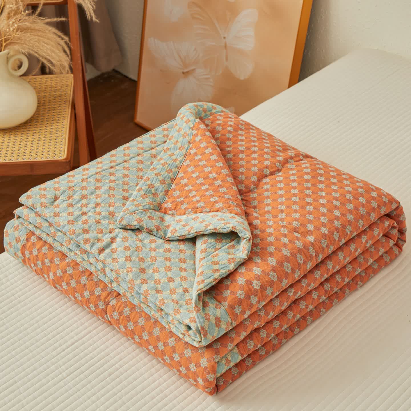 Wende-Steppdecke aus garngefärbtem Jacquard-Musselin - image 6