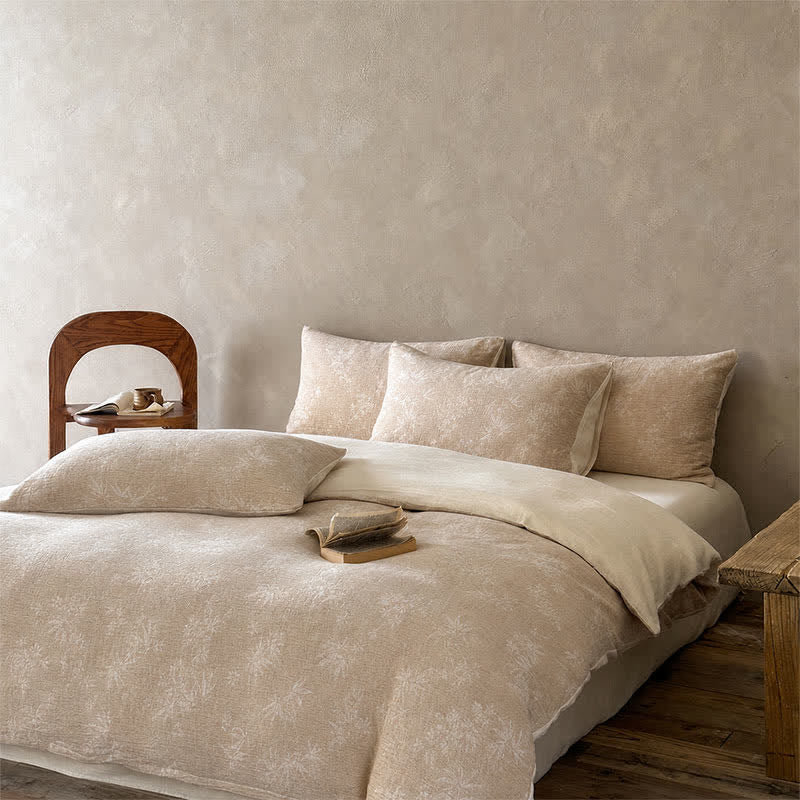 Bettwäsche-Set aus Kamel- und Bambuszweigen-Jacquard-Baumwolle - image 1