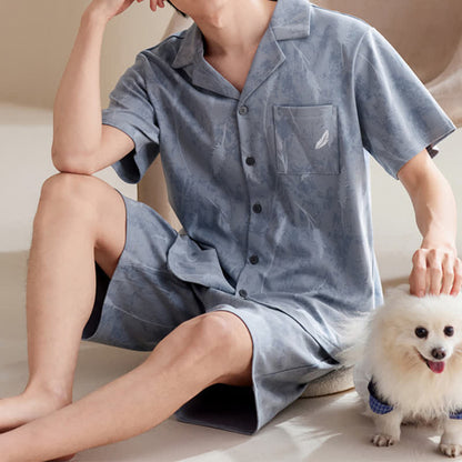 Unisex-Pyjama-Set aus reiner Baumwolle mit Federn - image 4