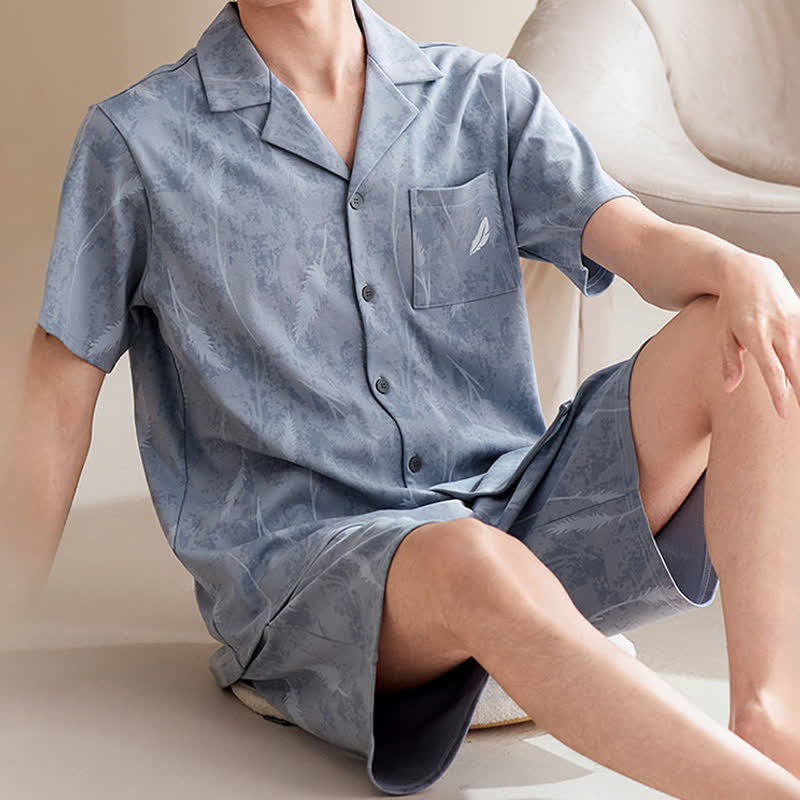 Unisex-Pyjama-Set aus reiner Baumwolle mit Federn - image 5