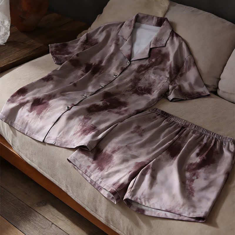 Unisex-Loungewear-Set in Mokka-Tie-Dye-Optik - image 3