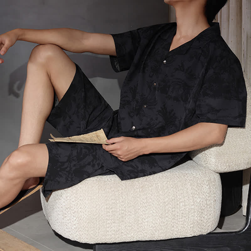 Unisex-Pyjama-Set mit dunklem Muster - image 3