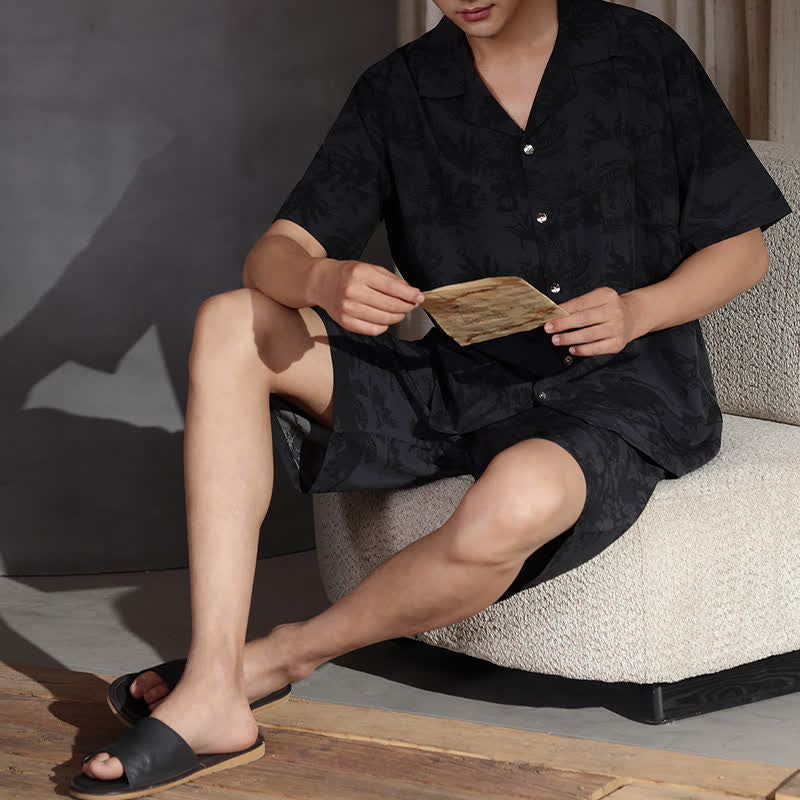 Unisex-Pyjama-Set mit dunklem Muster - image 2