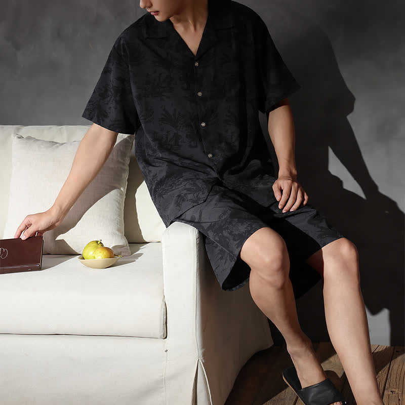 Unisex-Pyjama-Set mit dunklem Muster - image 1