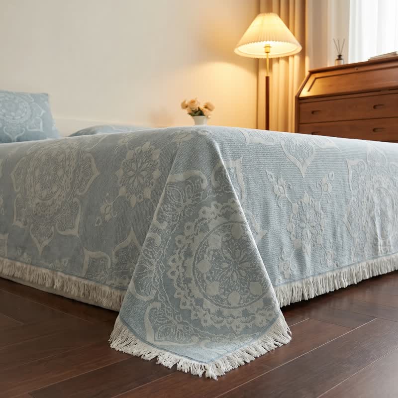 Baumwollgaze-Steppdecke mit mehrfarbigem Mandala-Muster - image 4