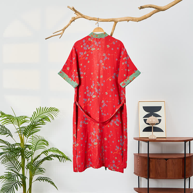 Kimono-Bademantel aus Musselin mit kurzen Ärmeln - image 10