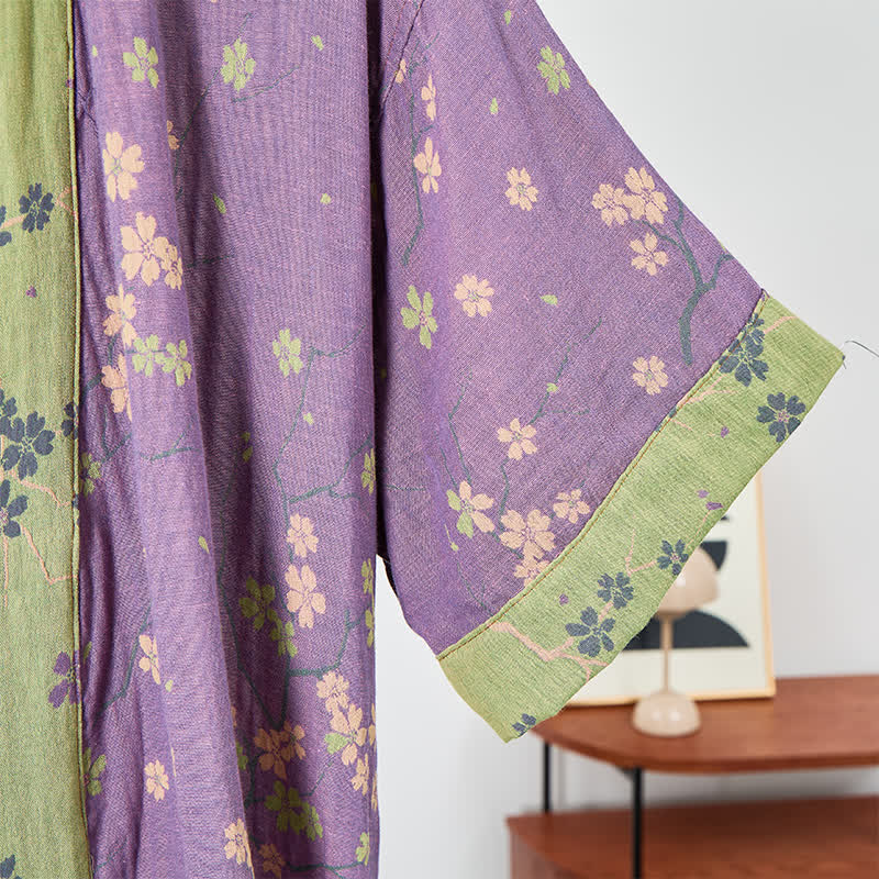 Kimono-Bademantel aus Musselin mit kurzen Ärmeln - image 4