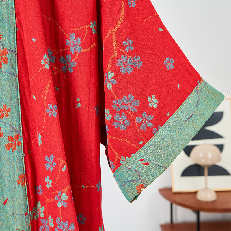 Kimono-Bademantel aus Musselin mit kurzen Ärmeln - image 14