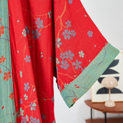 Kimono-Bademantel aus Musselin mit kurzen Ärmeln - image 14