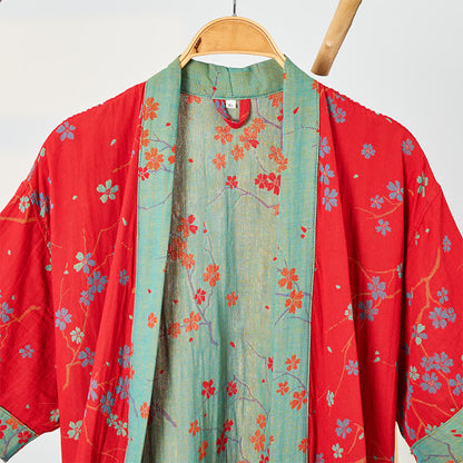 Kimono-Bademantel aus Musselin mit kurzen Ärmeln - image 11