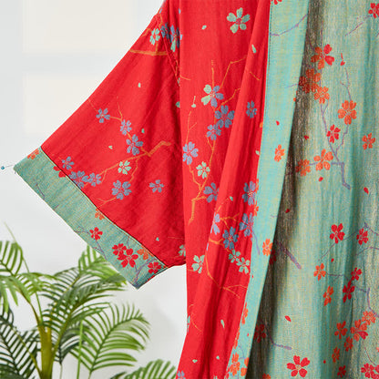 Kimono-Bademantel aus Musselin mit kurzen Ärmeln - image 12