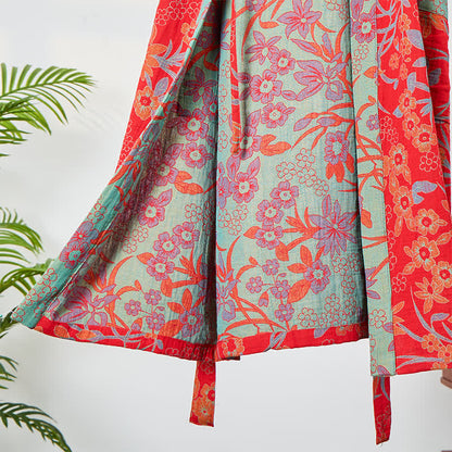 Kimono-Bademantel aus böhmischem Musselin mit Blumenmuster - image 3