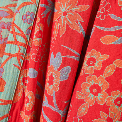 Kimono-Bademantel aus böhmischem Musselin mit Blumenmuster - image 7
