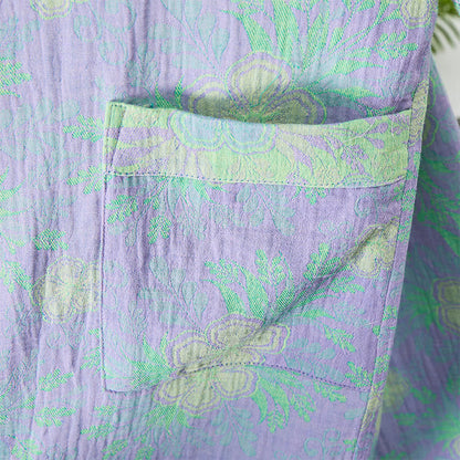 Erfrischender Kimono-Bademantel aus doppellagigem Gaze mit floralem Muster - image 6