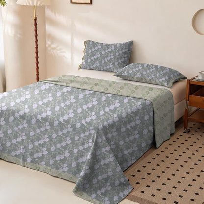 Elegante Tagesdecke aus doppellagigem Baumwollgewebe mit Blumenmuster - image 7