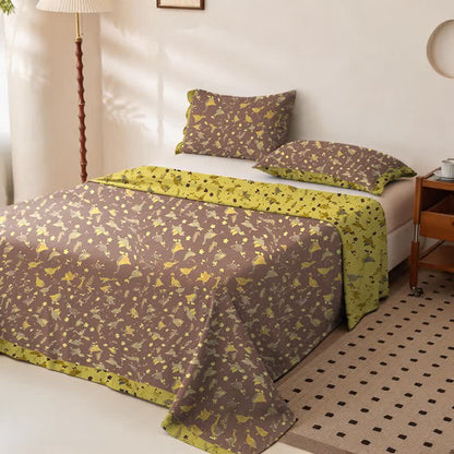 Tagesdecke aus Baumwoll-Doppelgaze mit Enten- und Blumenmuster - image 1