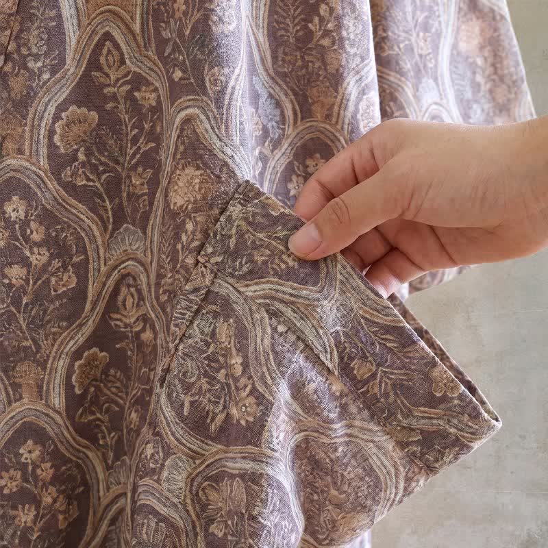 Boho Vintage Kimono-Bademantel aus Baumwollgaze - image 7
