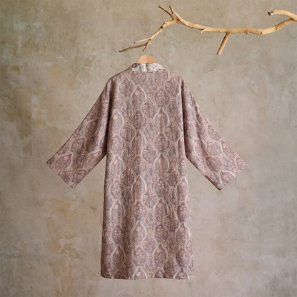 Boho Vintage Kimono-Bademantel aus Baumwollgaze - image 3