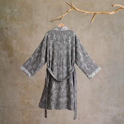 Vintage-Bademantel aus Baumwolle mit botanischem Flair (Doppelgaze) - image 10