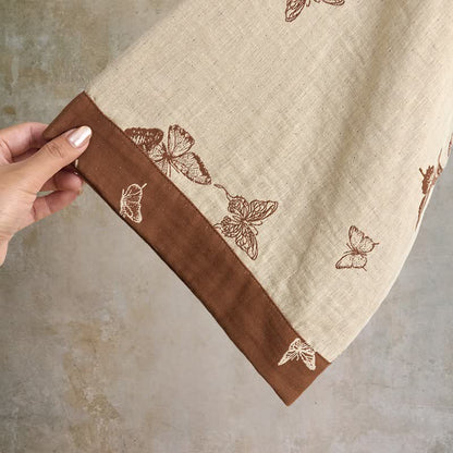 Eleganter Kimono-Bademantel aus Baumwolle mit Schmetterlingsmotiv - image 12